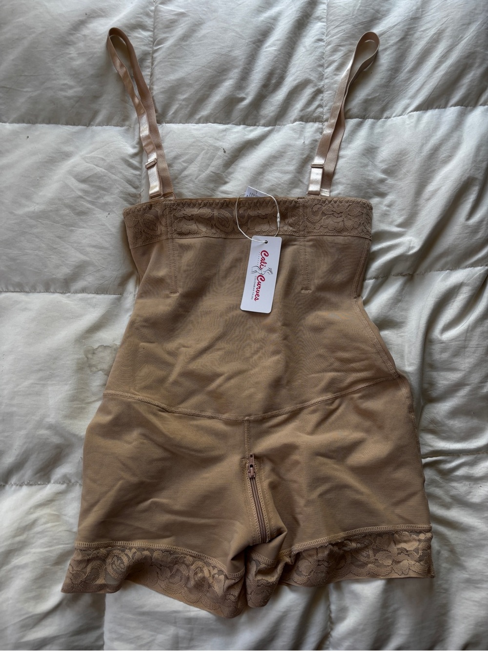 Cathy Corsets High-Waist Shaping Bodysuit in Tan